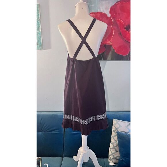 FREE PEOPLE BURGUNDY TANK DRESS WOMENS SZ XS - Picture 6 of 11
